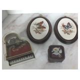 BUTTERFLY PLAQUES AND MUSIC BOXES