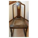 SEWING ROCKER W/ CANED SEAT*