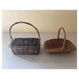 ONE 12 INCH AND ONE 10 INCH WICKER BASKETS