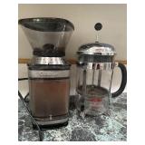 CUISINART COFFEE GRINDER AND FRENCH PRESS COFFEE