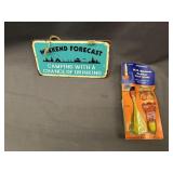 10 INCH WEEKEND FORECAST SIGN AND NIP VINTAGE US