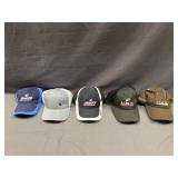 LOT OF 5 HATS CABELAS/ ILLINI FS/ CROSS