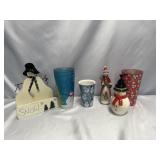 SNOWMAN XMAS DECOR LOT