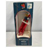 NIB EUROPEAN STYLE BLOWN GLASS DONALD DUCK