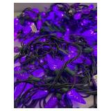 4-PURPLE END TO END LIGHT STRANDS.  50 BULBS