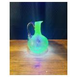 Bohemian Bi-Color Blue (UV Reactive) & Amber Cruet