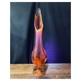 Viking Epic 6-Petal Persimmon Swung Vase 18.5"