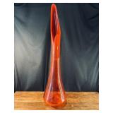 LE Smith Smooth Fat Bottom Amberina 26" Swung Vase