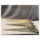 LOT OF 3 VINTAGE HAND SAWS