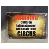 12 x 8 INCH WARNING CHILDREN LEFT UNATTENDED