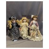 PORCELAIN DOLL LOT-3