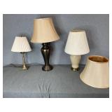 3 - Nice Lamps w/ Extra Shade