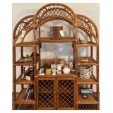 RATTAN STYLE ENTERTAINMENT STAND (CONTENTS NOT INCLUDED)