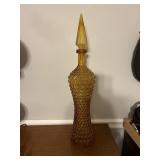 22.5" Empoli Amber Rossini Diamond Point Bottle