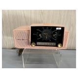 Pink 1959 GE Model C-416C AM Clock Radio-works