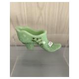 Mosser Handpainted Jadeite Shoe