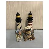 Molded Resin Lighthouse Lot