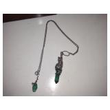 Malachite Crystal Point Pendant