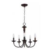 NEW: 5-Light Oil Rubbed Bronze Candle Chandelier