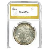 1886 Morgan Silver Dollar MS-64+