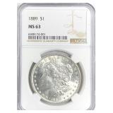 1889 Morgan Silver Dollar MS-63
