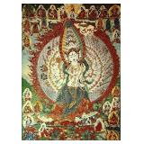 Embroidered Silk Tapestry Thangka Tara 24"x36"