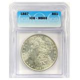 1887 Morgan Silver Dollar MS-65