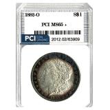 1882-O Morgan Silver Dollar MS-65 + Rim Toning