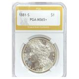 1881-S Morgan Silver Dollar MS-65+