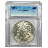 1886 Morgan Silver Dollar MS-65