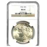 1923 Silver Peace Dollar MS-65