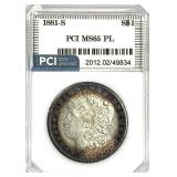 1881-S Morgan Silver Dollar MS-65 PL  Edge Toning