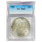 1887 Morgan Silver Dollar MS-64