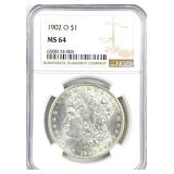 1902-O Morgan Silver Dollar MS-64