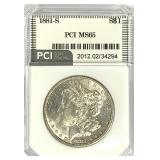 1881-S Morgan Silver Dollar PCI MS-65