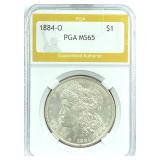 1884-O Morgan Silver Dollar MS-65