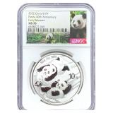 2022 China S10Y Silver Panda 40th Anniv. ER MS-70