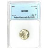 1942 Mercury Dime MS-66 FB