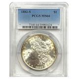 1882-S Morgan Silver Dollar MS-64