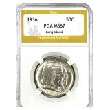 1936 Long Island Tercentenary Silver 50C MS-67