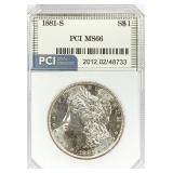 1881-S Morgan Silver Dollar MS-66