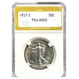 1937-S Walking Liberty 50C MS-65