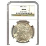 1884-O Morgan Silver Dollar MS-64