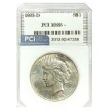 1923-D Silver Peace Dollar MS-65 +