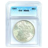 1887 Morgan Silver Dollar MS-65