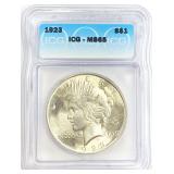 1923 Silver Peace Dollar MS-65