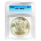 1922 Silver Peace Dollar MS-65