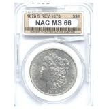 1878-S Morgan Silver Dollar MS-66