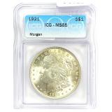 1921 Morgan Silver Dollar MS-65