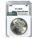 1886 Morgan Silver Dollar MS-65